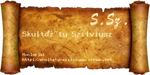 Skultéty Szilviusz névjegykártya